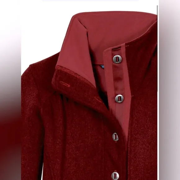 Kuhl Savina Womens SM ALPACA fleece Peacoat Style Sweater jacket in Burnt Sienna