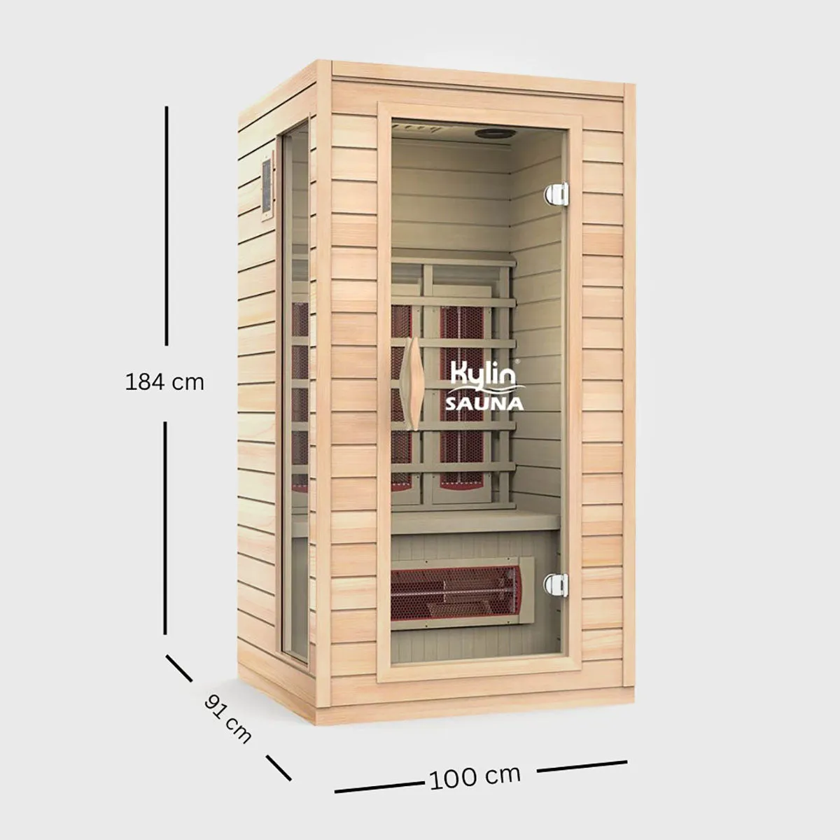 Kylin® Sauna - Ceramic Infrared Sauna Room 1 person - KY1A5/K8103