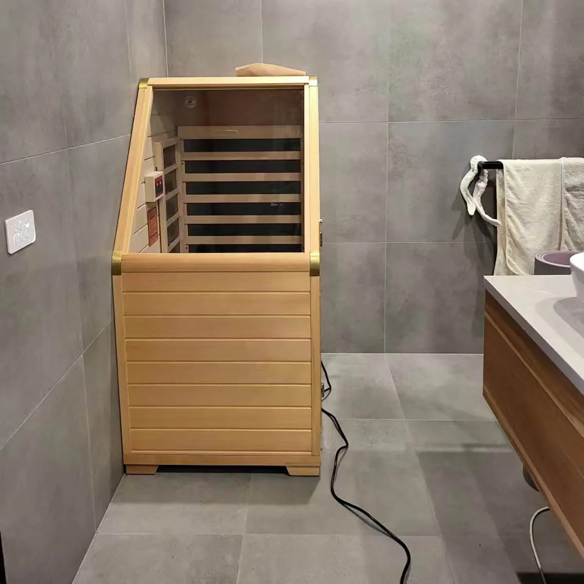 Kylin® Sauna - Compact Carbon Fibre Portable Sauna 1 Person Home Sauna Room KY-1D6/K8101