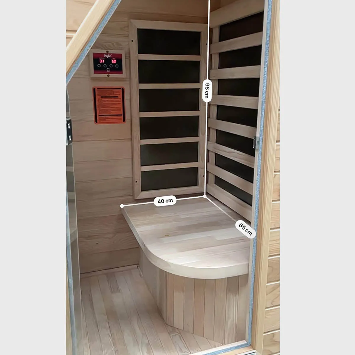 Kylin® Sauna - Compact Carbon Fibre Portable Sauna 1 Person Home Sauna Room KY-1D6/K8101