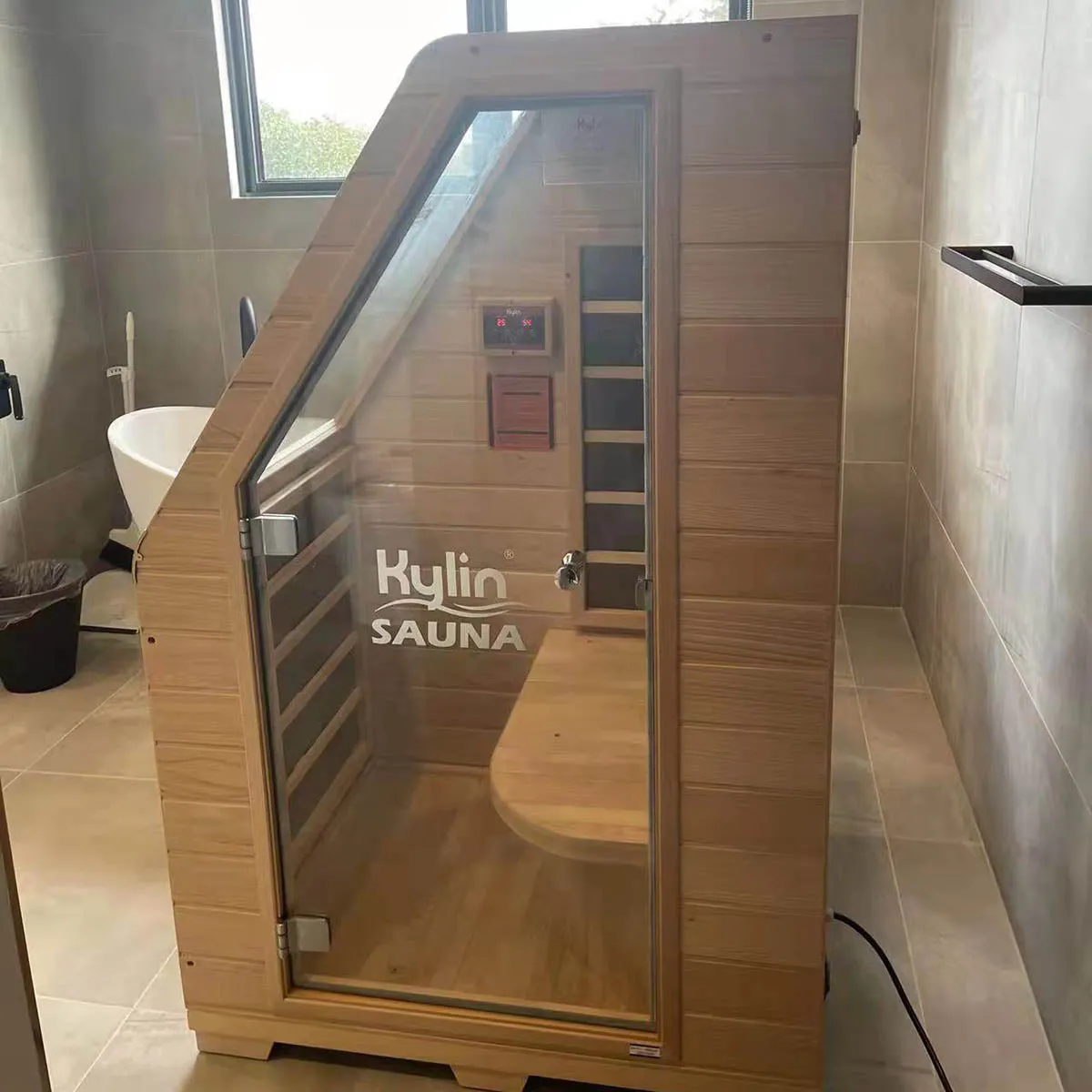 Kylin® Sauna - Compact Carbon Fibre Portable Sauna 1 Person Home Sauna Room KY-1D6/K8101