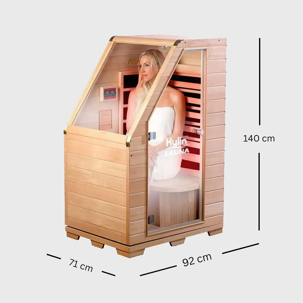 Kylin® Sauna - Compact Carbon Fibre Portable Sauna 1 Person Home Sauna Room KY-1D6/K8101