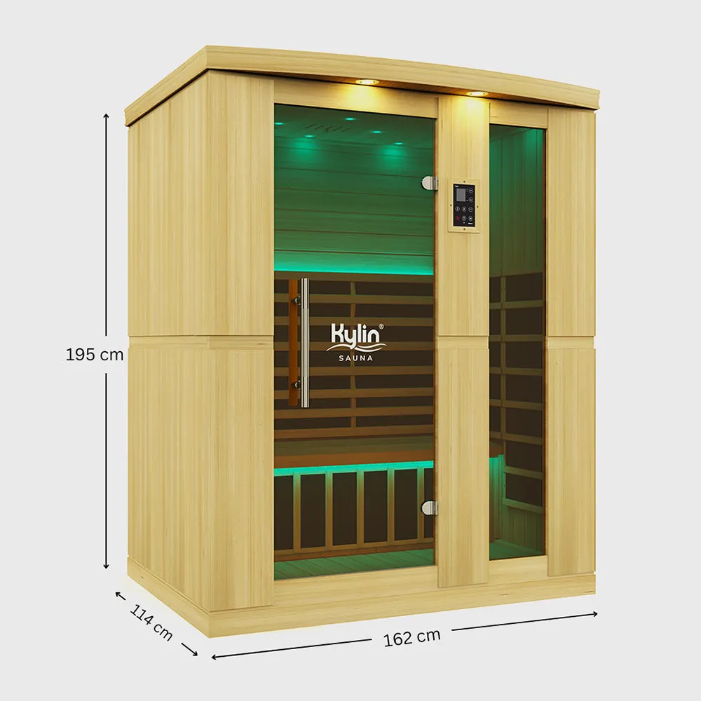 Kylin® Sauna - Superior Carbon Far Infrared Sauna 3 person - K8402 PRO