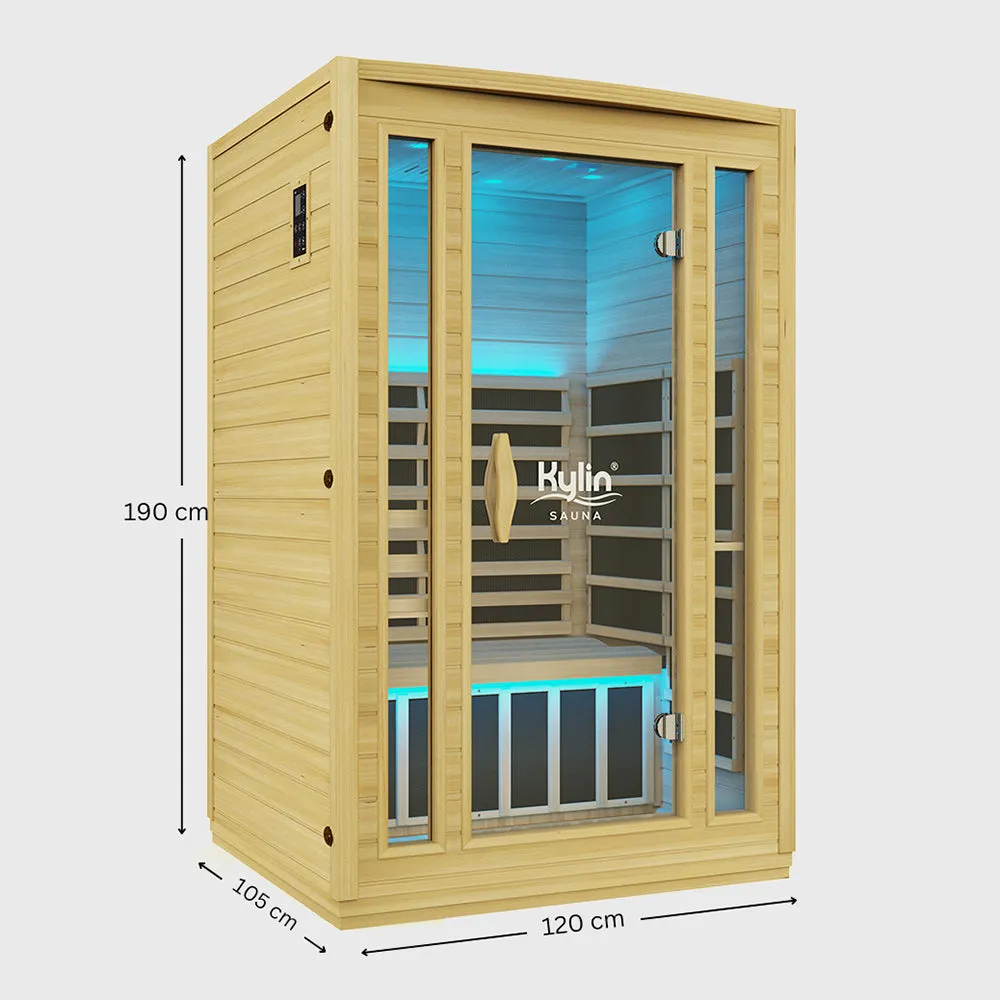 Kylin® Sauna - Superior Low EMF Carbon Far Infrared Sauna 2 people - K8204 PRO