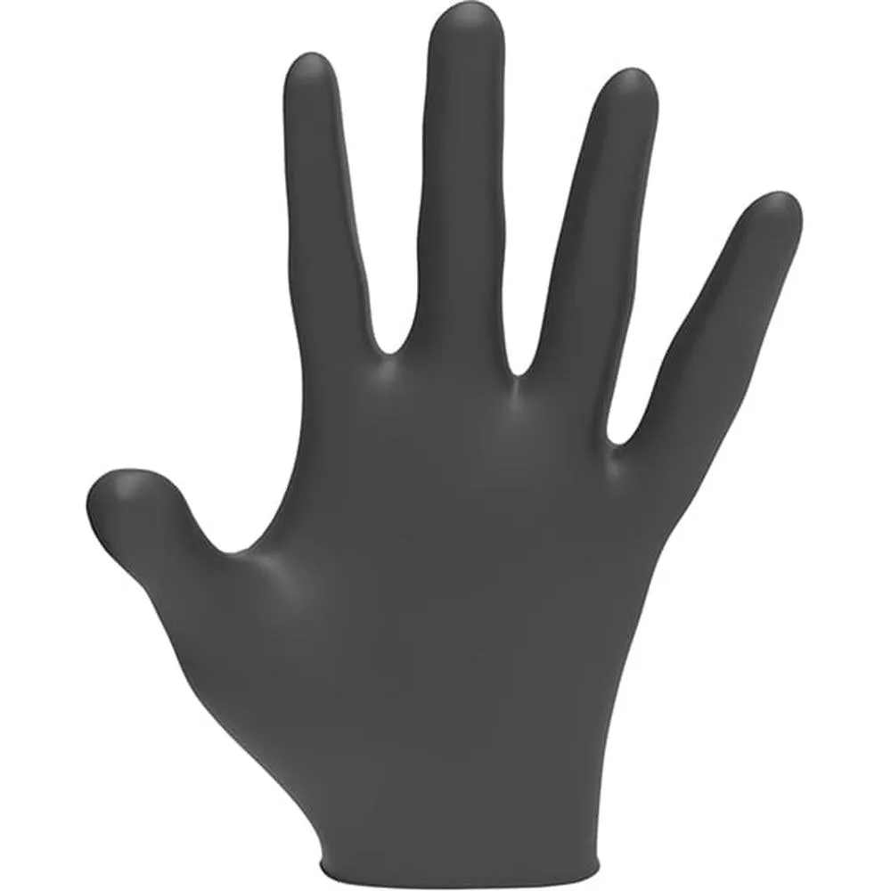 L3VEL3 Nitrile Black Gloves - MEDIUM / 100 Pack - 3.5 mil Thickness