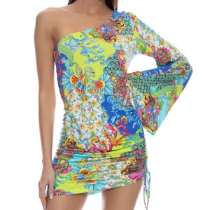 LA COSTA - One Shoulder Sleeve Adjustable Side Dress