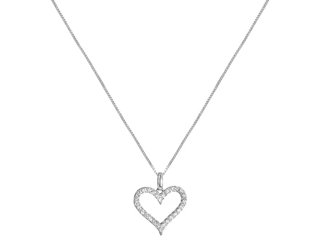 Ladies Diamond Heart Shape Pendant with Chain