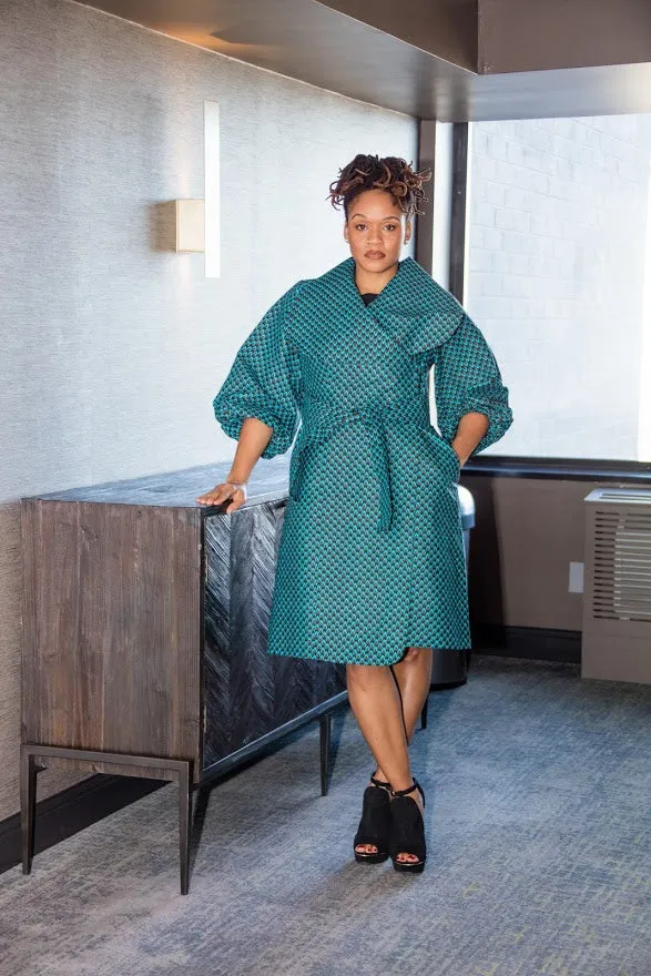 Lagos Coat/ Dress- Turquoise