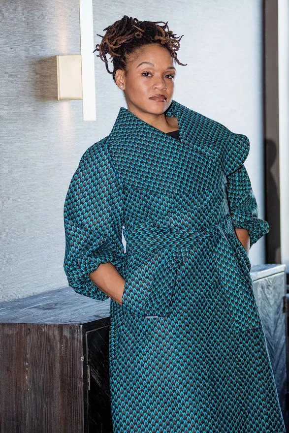 Lagos Coat/ Dress- Turquoise