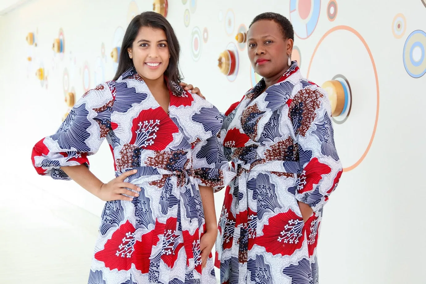 Lagos Coat/ Dress- White Leaves