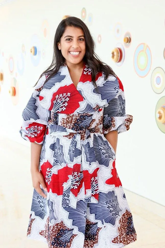Lagos Coat/ Dress- White Leaves