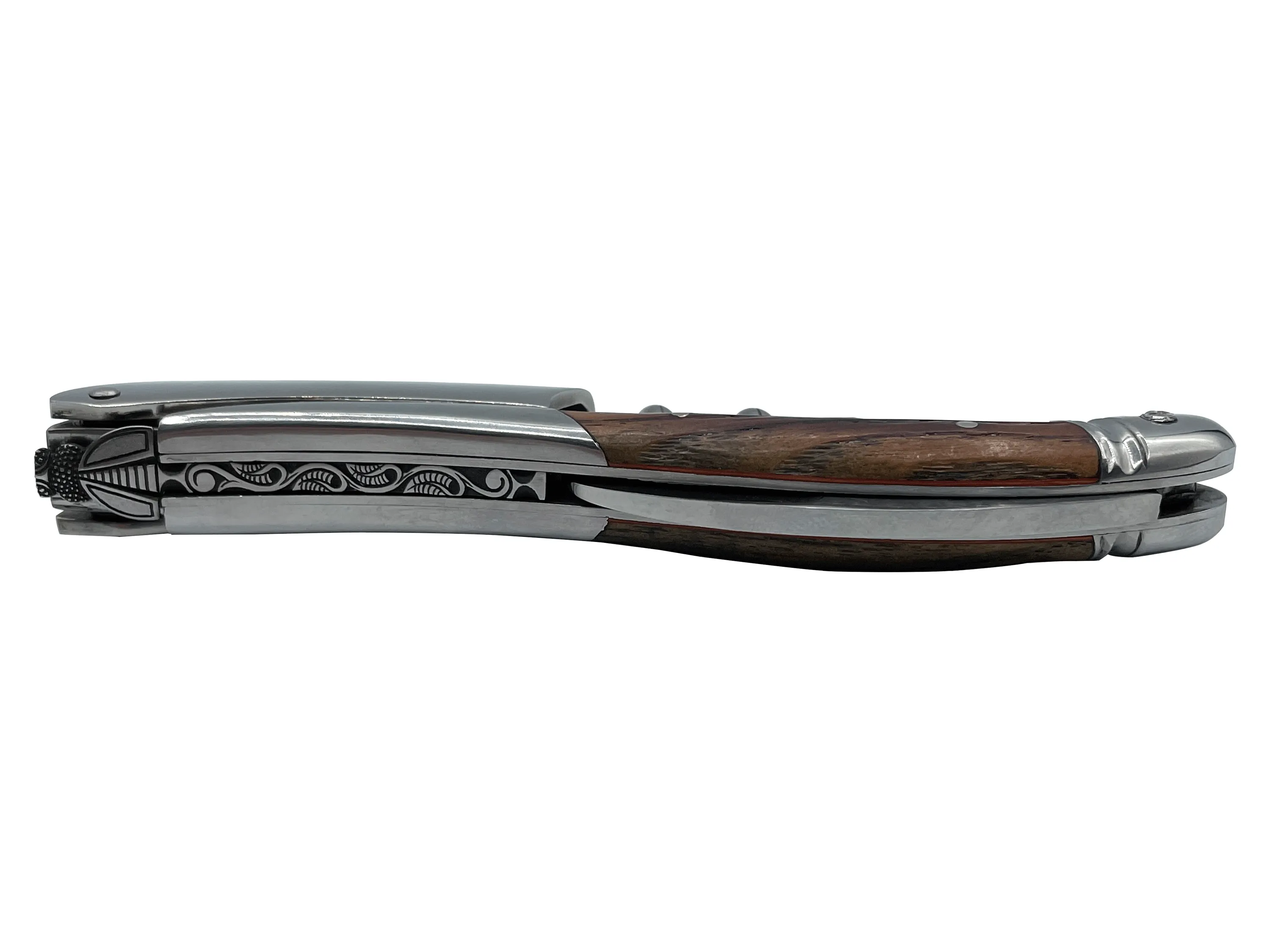 Laguiole en Aubrac Luxury Double Plated Sommelier Waiter's Corkscrew with Oak Wood Handle & Exclusive Bee