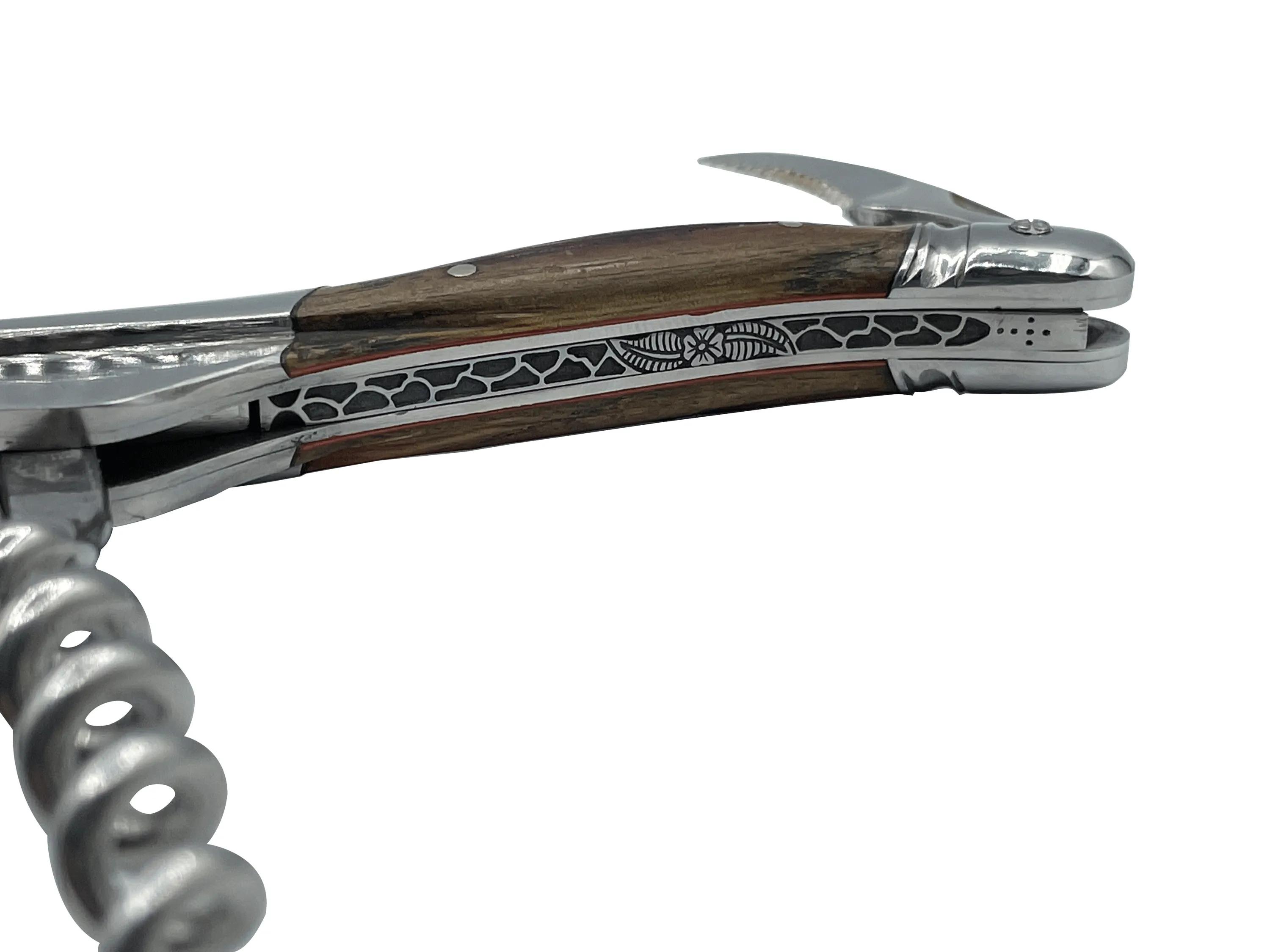Laguiole en Aubrac Luxury Double Plated Sommelier Waiter's Corkscrew with Oak Wood Handle & Exclusive Bee