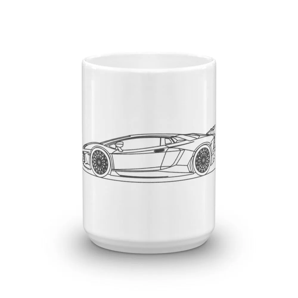 Lamborghini Aventador SV Outline Mug