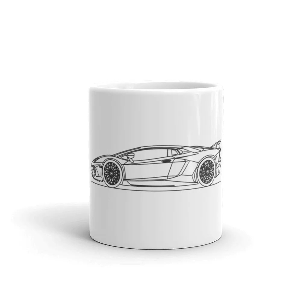 Lamborghini Aventador SV Outline Mug