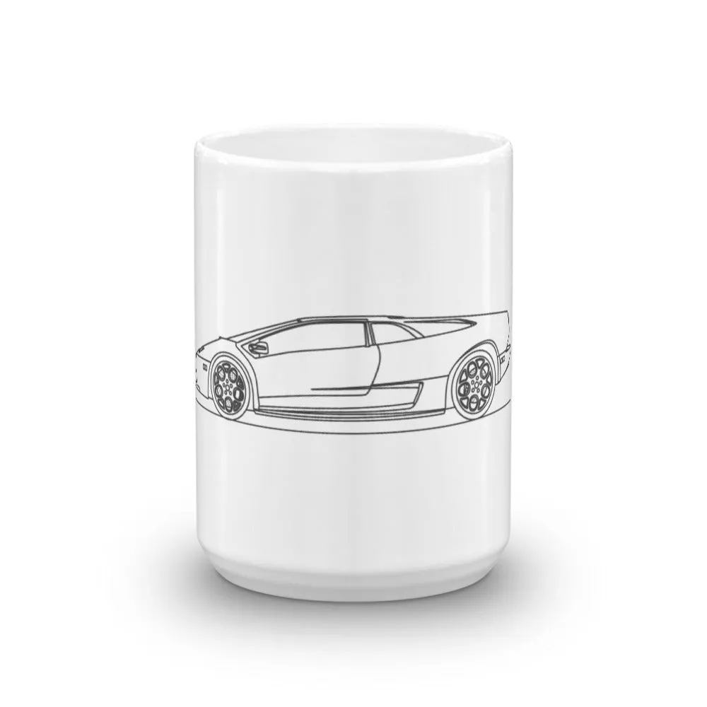 Lamborghini Diablo Outline Mug
