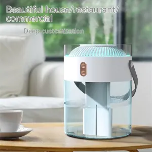 Large Capacity Double Spray Humidifier 2.6L Ambience Light Commercial Portable Water Replacement