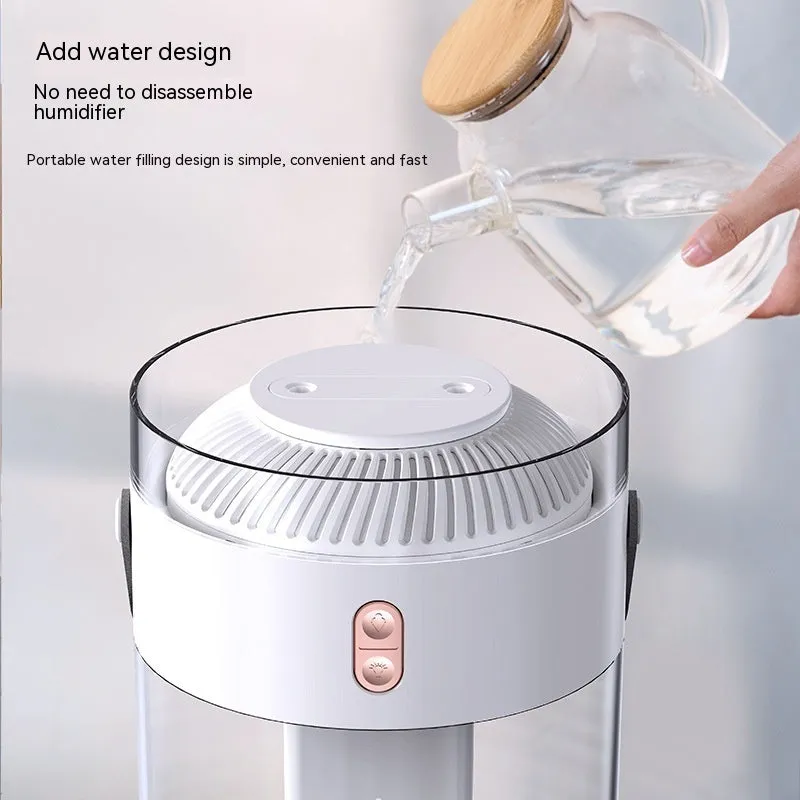 Large Capacity Double Spray Humidifier 2.6L Ambience Light Commercial Portable Water Replacement