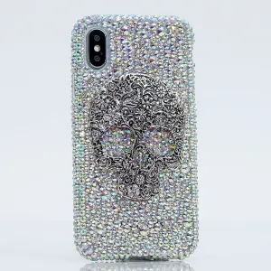 Large Skull with AB Crystals 3D Design (style 782)