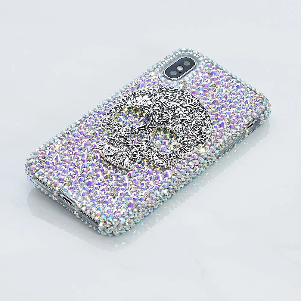 Large Skull with AB Crystals 3D Design (style 782)
