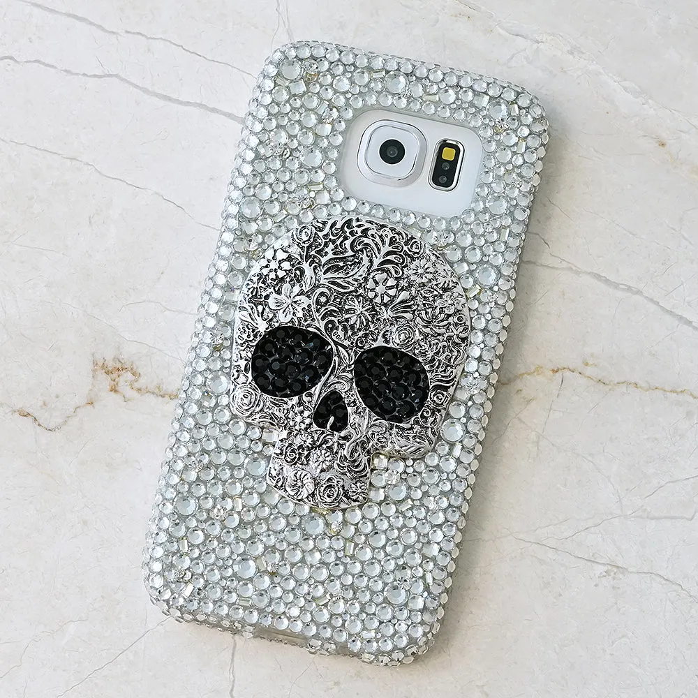 Large Skull with Clear Crystals Design (Style 865)