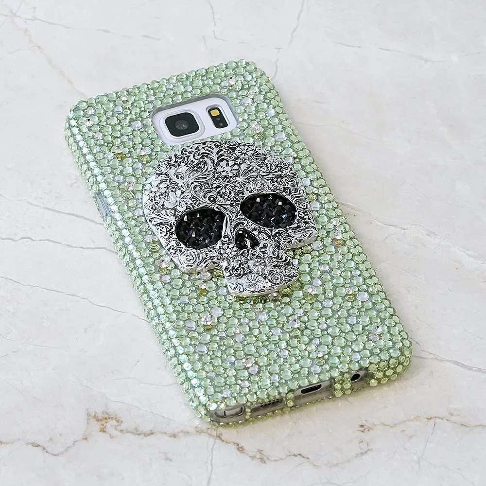 Large Skull with Lime Green Background Design (Style 866)