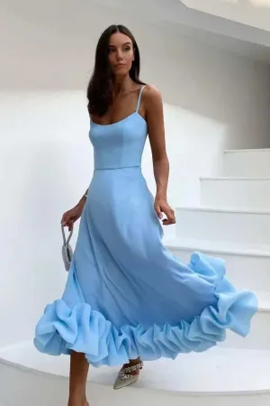 Large Swing 3D Flower A-Line Midi Dress