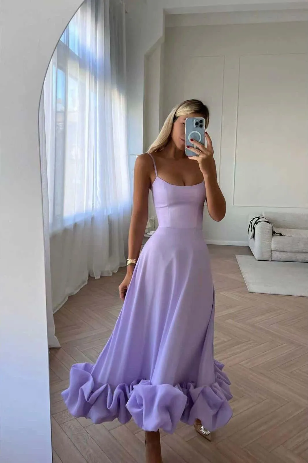 Large Swing 3D Flower A-Line Midi Dress