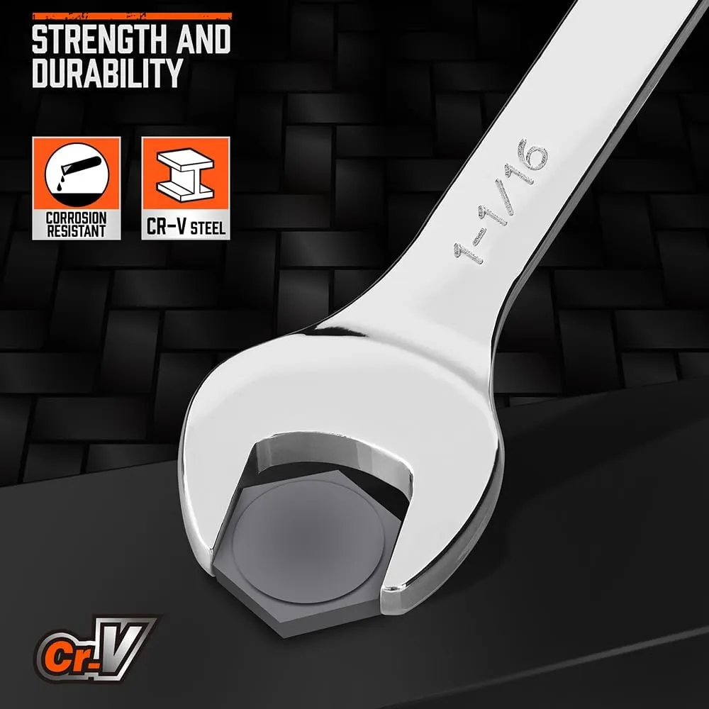 Large Wrench 6 Piece Set | 12 Point | 15/16″, 1″, 1-1/16″, 1-1/8″, 1-3/16″, 1-1/4″