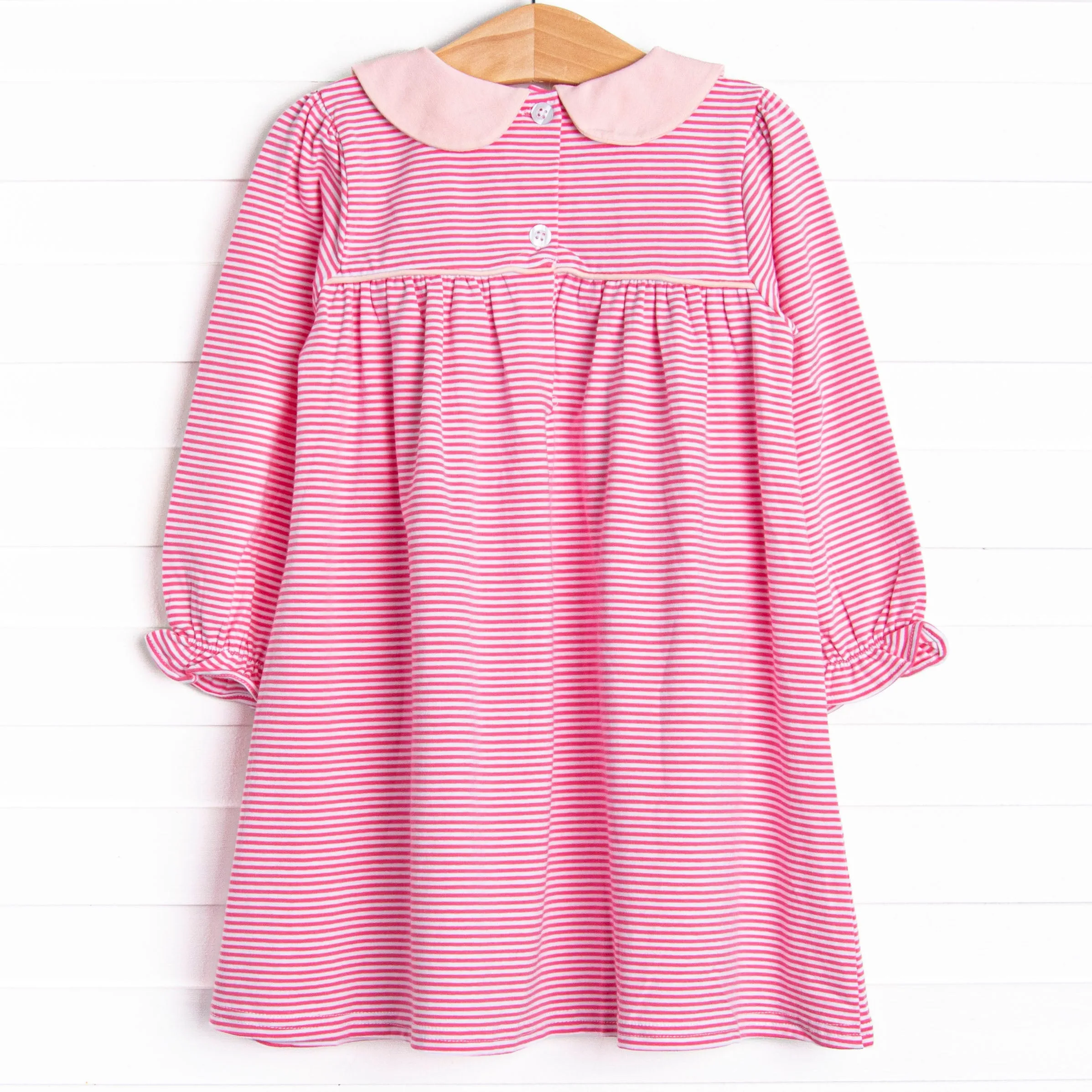 Lauren Dress, Medium Pink Stripe