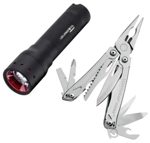 Leatherman Sidekick Multitool & Led Lenser P7.2 Torch Package