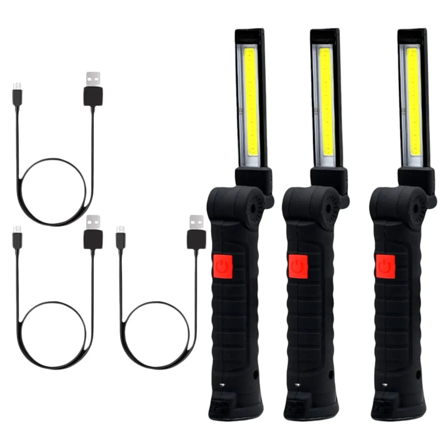 Led COB Work Light Torch 3w Usb Rechargeable Cordless Inspection Lamp