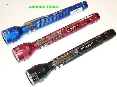 LED FLASHLIGHT WITH TELESCOPIC MAGNETIC PICK UP - NEW