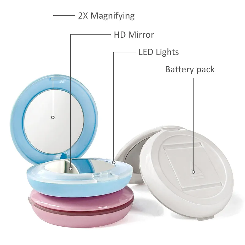 LED Makeup Mirror,Oem Double Sided Promotional Hand Mirror