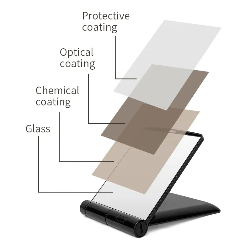 LED Portable Minimalist Makeup Mirror, Folding Vanity Mirror for On-the-Go Touch-ups