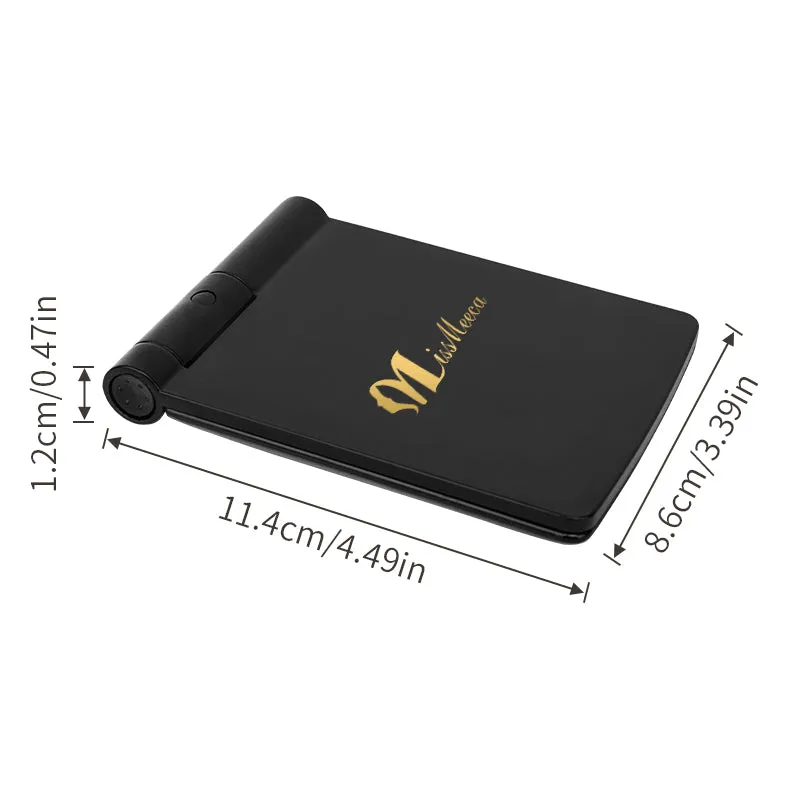 LED Portable Minimalist Makeup Mirror, Folding Vanity Mirror for On-the-Go Touch-ups