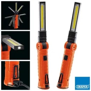 LED Torch Rechargeable Cordless Inspection Lamp COB Draper 19184 - 2 PACK