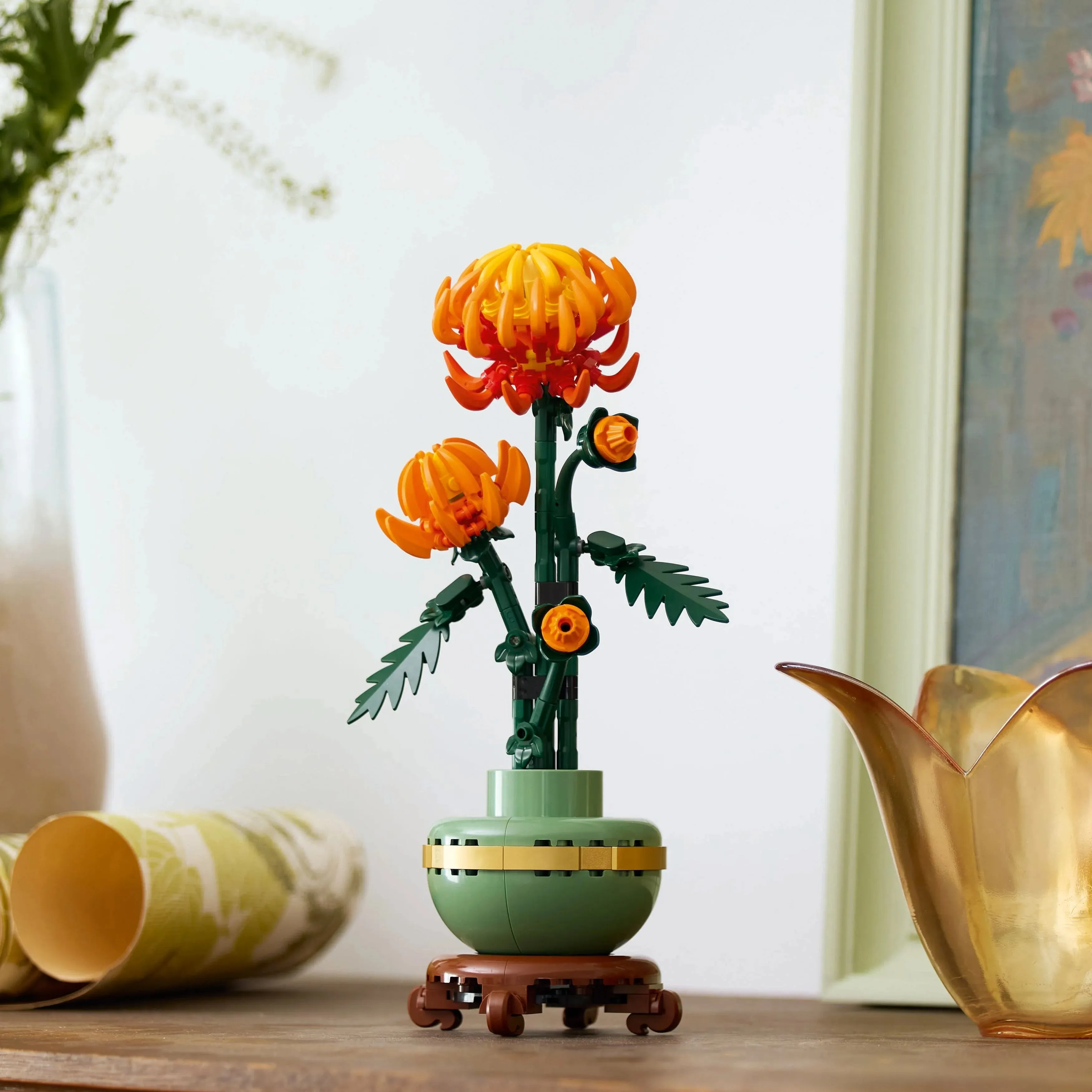 LEGO® Icons Chrysanthemum Flower Decor Building Set, Zero-Maintenance Plant Gift for Adults 10368