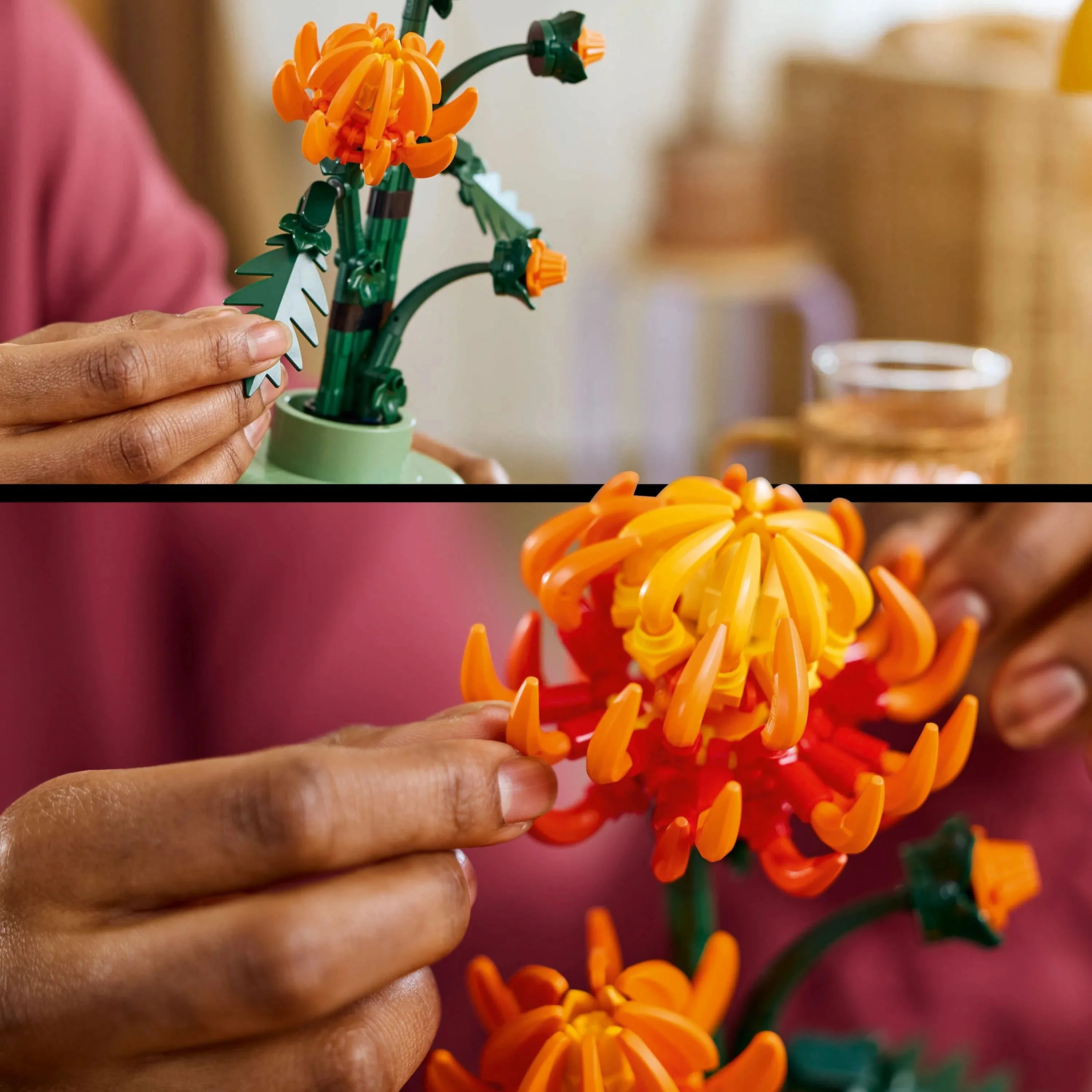 LEGO® Icons Chrysanthemum Flower Decor Building Set, Zero-Maintenance Plant Gift for Adults 10368