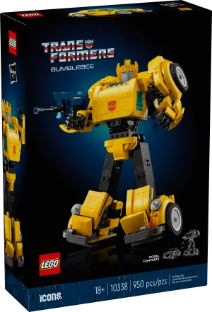 LEGO® Icons Transformers Bumblebee Robot Action Figure Building Set for Adults 10338