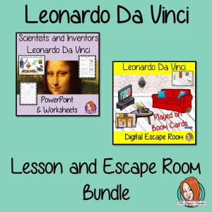 Leonardo Da Vinci Lesson and Escape Room Bundle
