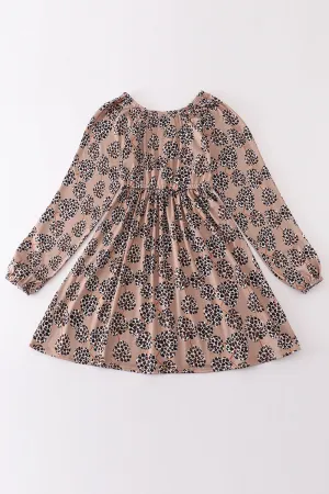 Leopard Botanical Print Women Dress