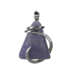 Lepidolite Handmade Stone Pendant Wrapped in Silver