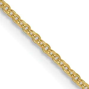 Leslie 10k Yellow Gold 1.3 mm Flat Cable Chain