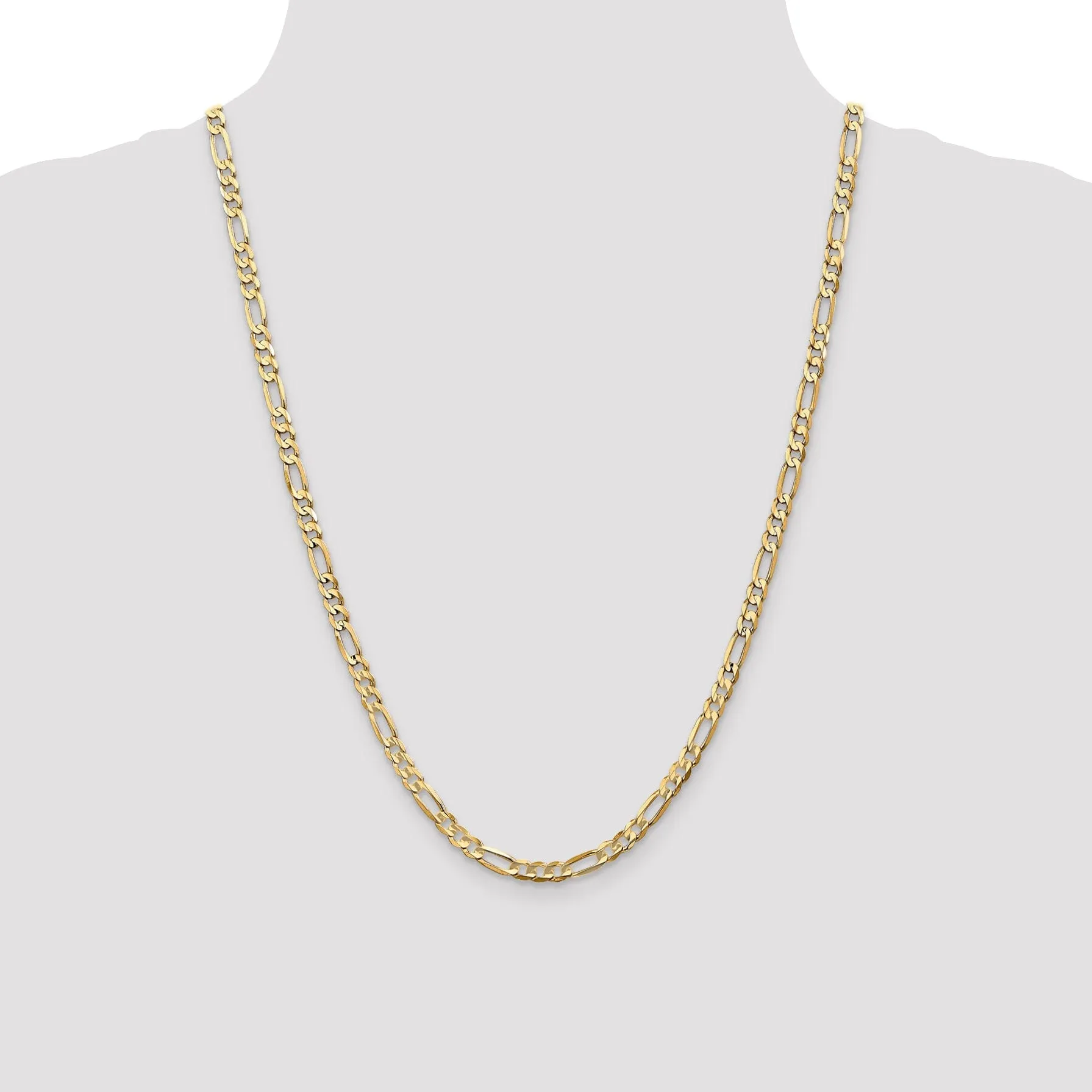 Leslie 10k Yellow Gold 4.5mm Light Figaro Chain
