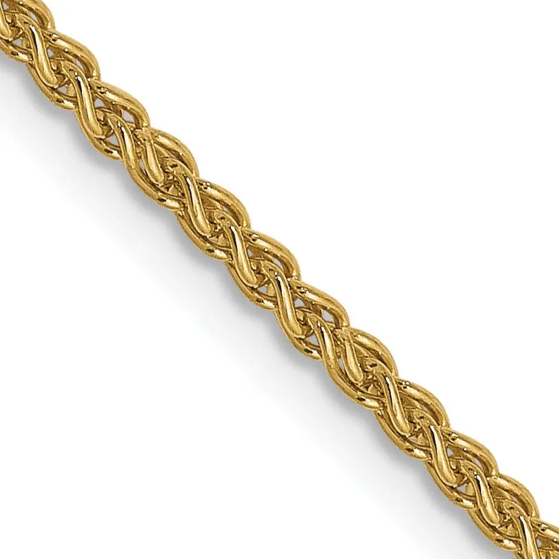 Leslies 14k Yellow Gold 1.5mm Spiga Wheat Chain