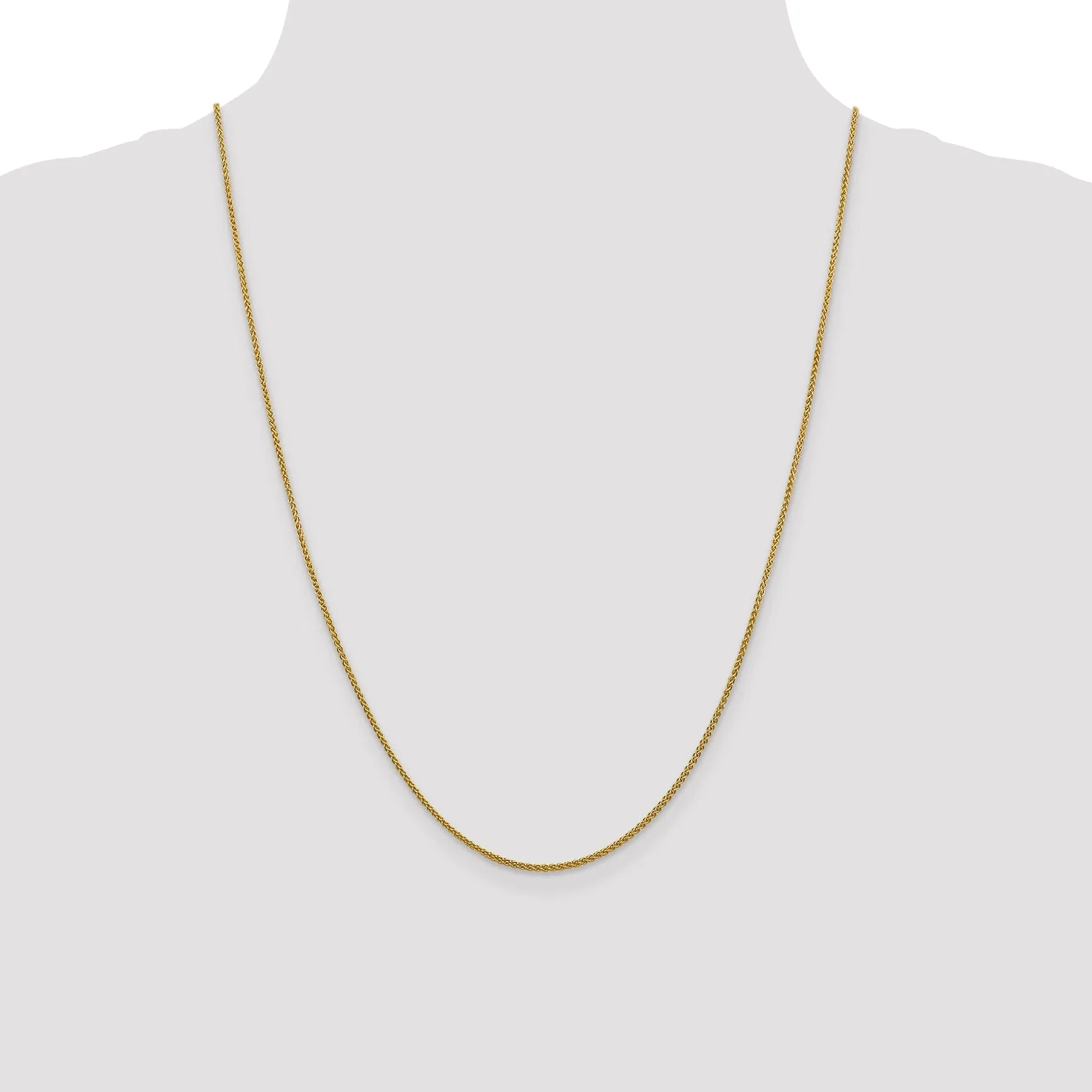 Leslies 14k Yellow Gold 1.5mm Spiga Wheat Chain
