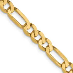 Leslies 14k Yellow Gold 4.75mm Flat Figaro Chain