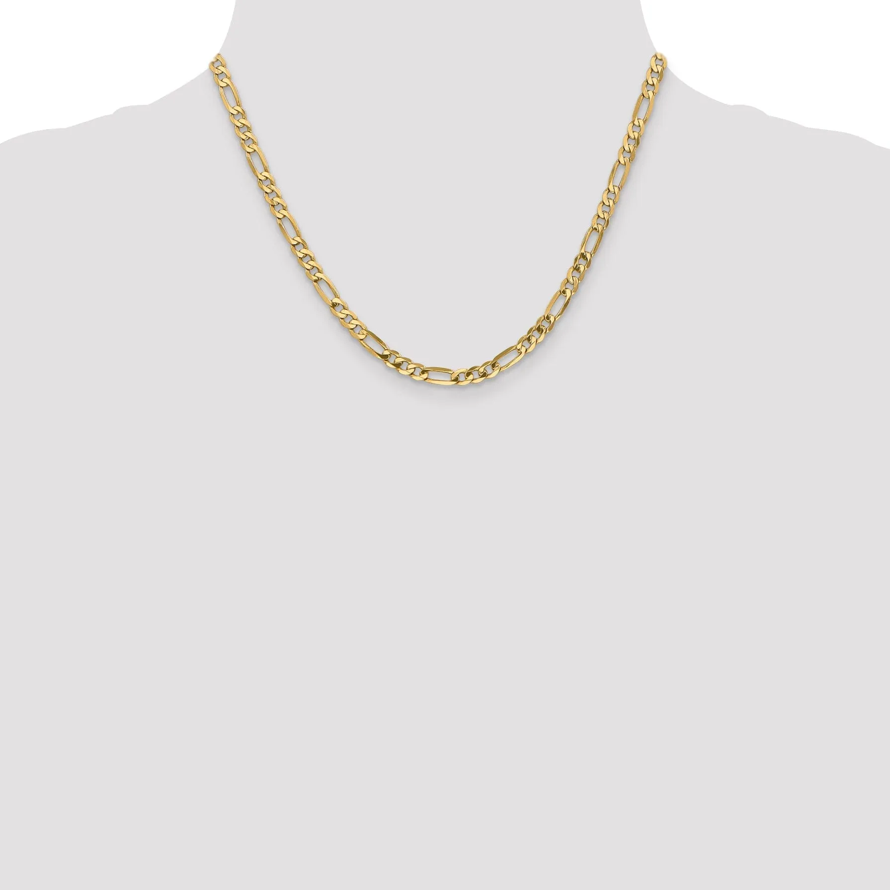Leslies 14k Yellow Gold 4.75mm Flat Figaro Chain