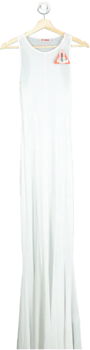 Let's Swim White Power Mesh Dress UK S